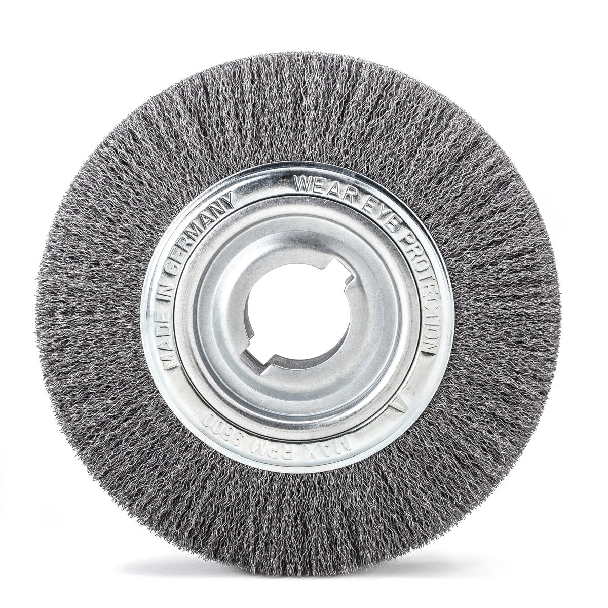LessMann 377054 - Deburring wheel brushes dia 250 mm width 55-60 mm tube 100 mm steel wire STH crimped 0,50 mm