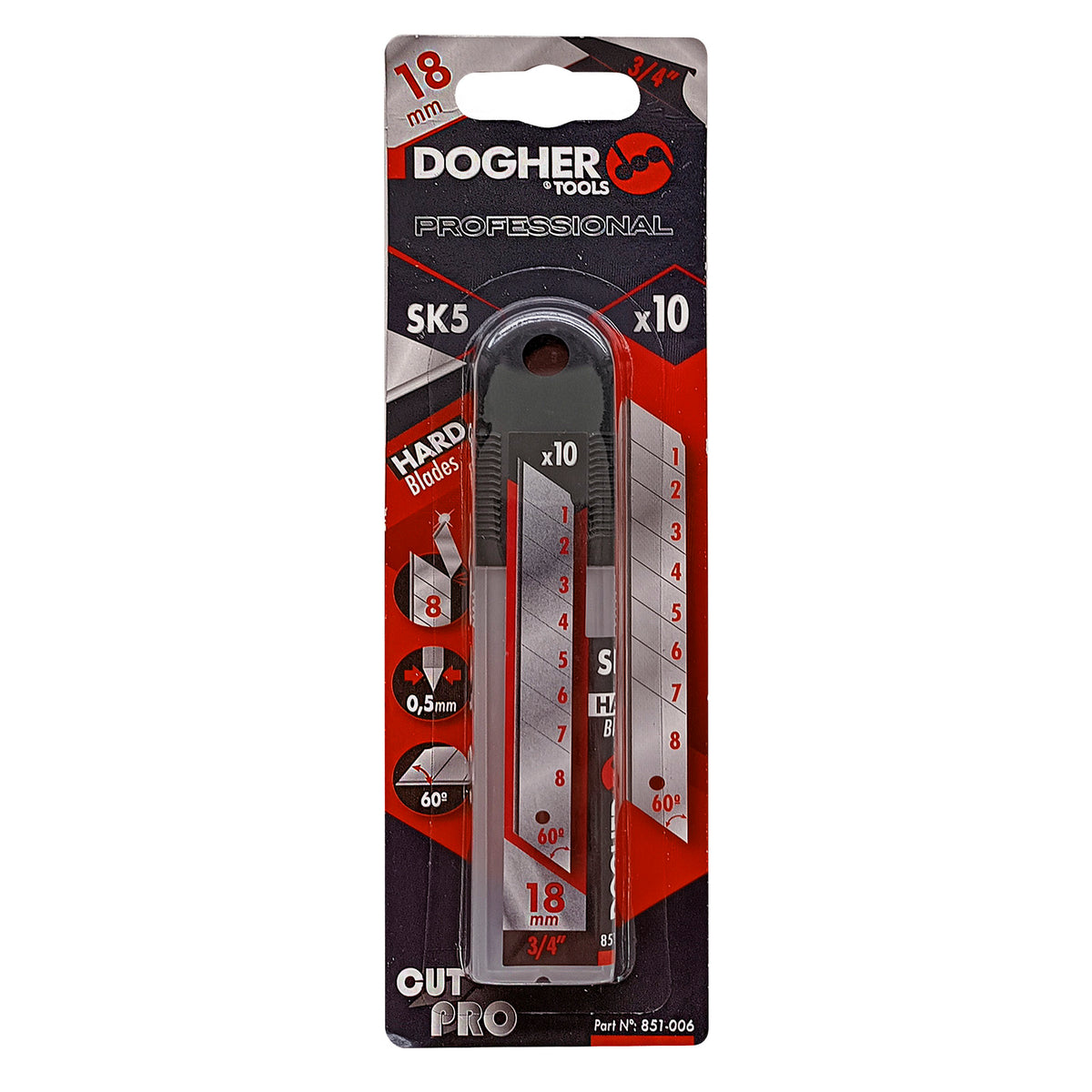 Dogher 851-506 - Tubo 50 Cuchillas SK5 100x18 mm