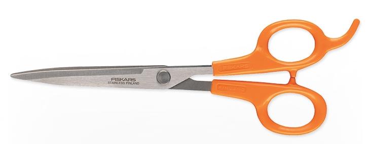 Fiskars Tijeras de peluquería, Longitud total: 17 cm, Acero de calidad/Plástico, Classic, 1003025
