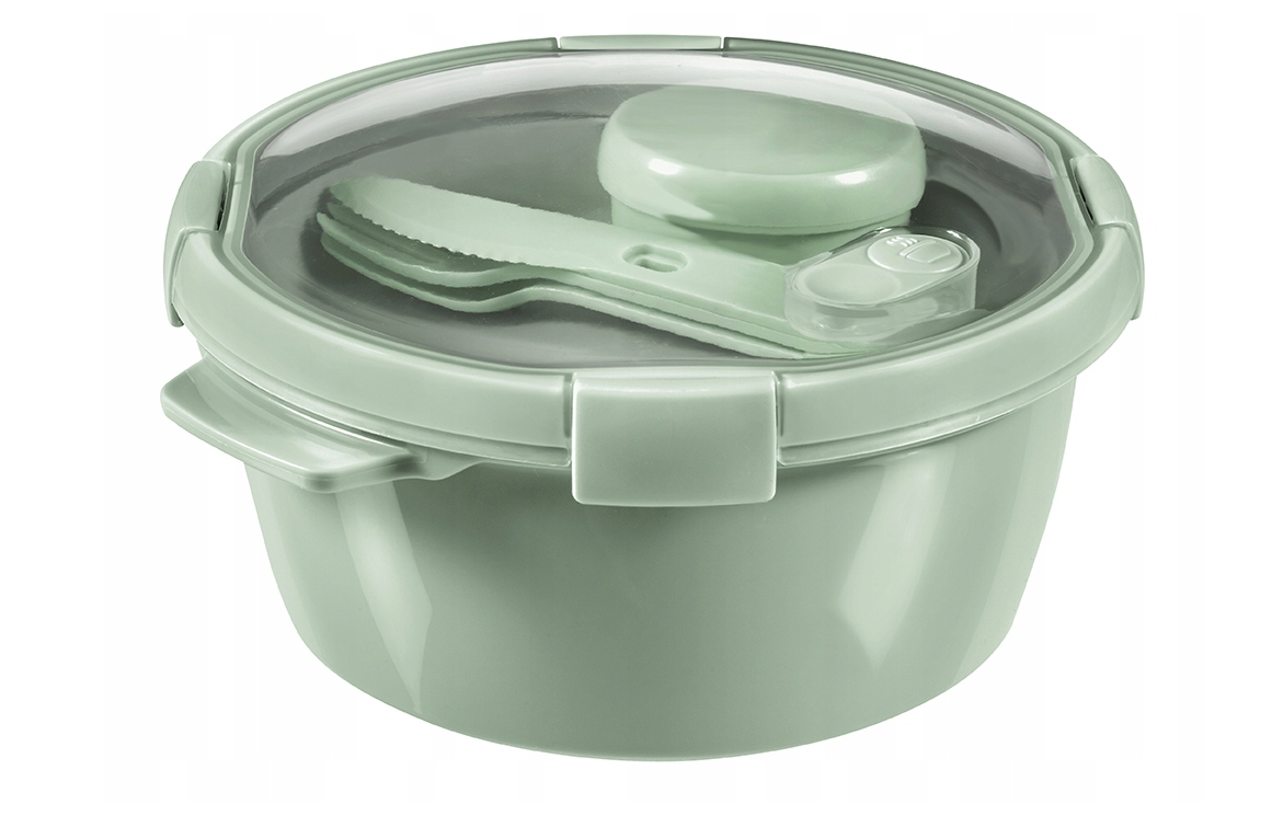 Curver Lunch Kit - Recipiente hermetico redondo 1,6 L, verde