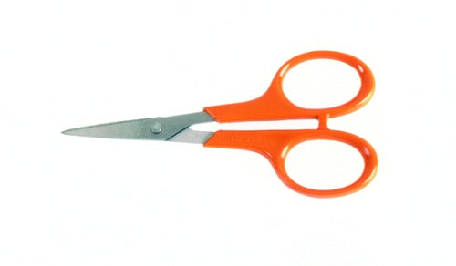 Fiskars Tijeras de Bordado, Longitud: 10 cm, para diestros y zurdos, Hoja de acero inoxidable/Mangos de plástico, Naranja, Classic, 1005143