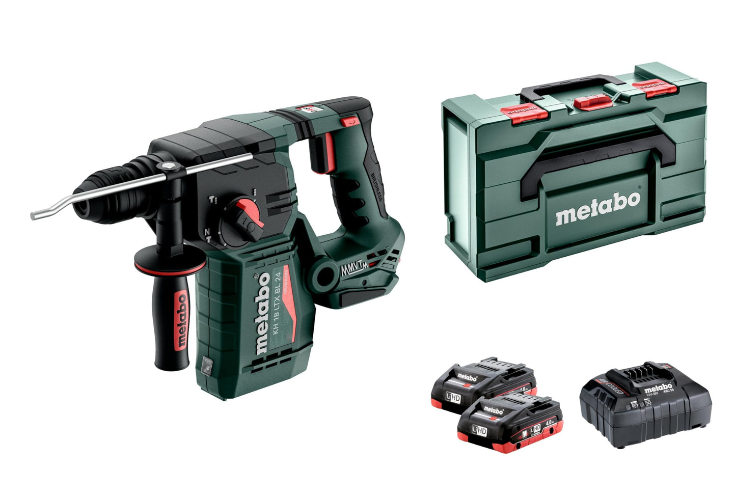 Metabo 601713800 - Martillo combinado de batería KH 18 LTX BL 24 18 V, 2x4,0 Ah LiHD, metaBOX
