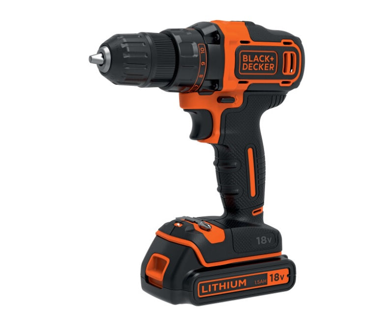 BLACK+DECKER bDCdd186b BLACK+DECKER Taladro 18 V inalámbrico con Cargador batería 1 5 Ah