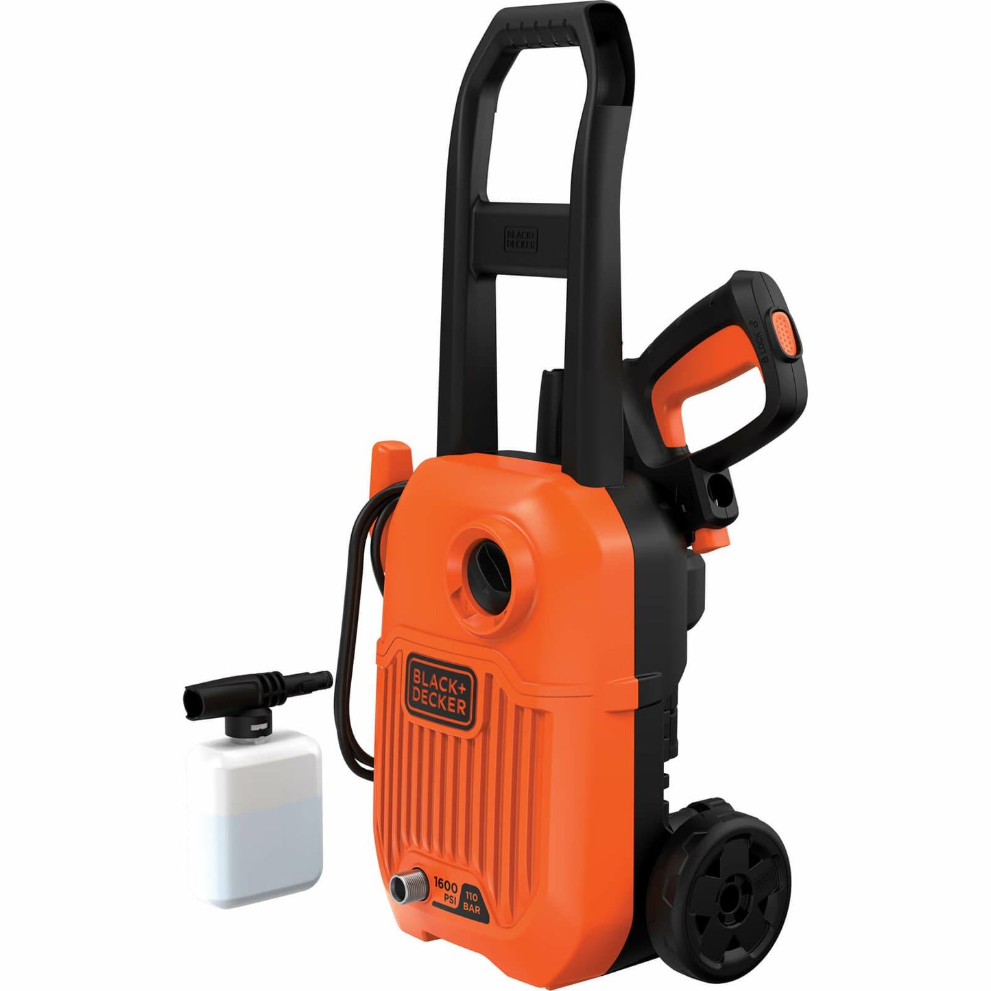 Hidrolimpiadora con cable 1300W 110 bar/1600 psi con ruedas y asa larga