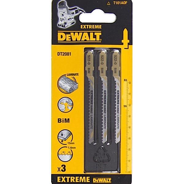 DeWalt DT2081-QZ - Hojas de sierra de calar HCS de 82 mm para madera y todo tipo de laminados de hasta 15 mm de espesor, paso de 1,4 mm
