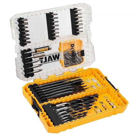 DeWalt DT70758-QZ - Juego de 57 Piezas Madera, Brocas de Pala Extreme, Puntas para atornillar, portapuntas magnético y guía telescópica