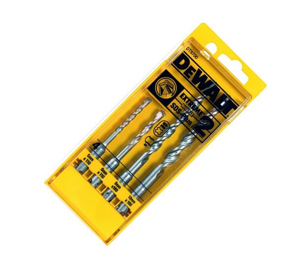 DeWalt DT9700-QZ - Pack de 4 brocas de percusión SDS-Plus Extreme 2, en caja de plástico