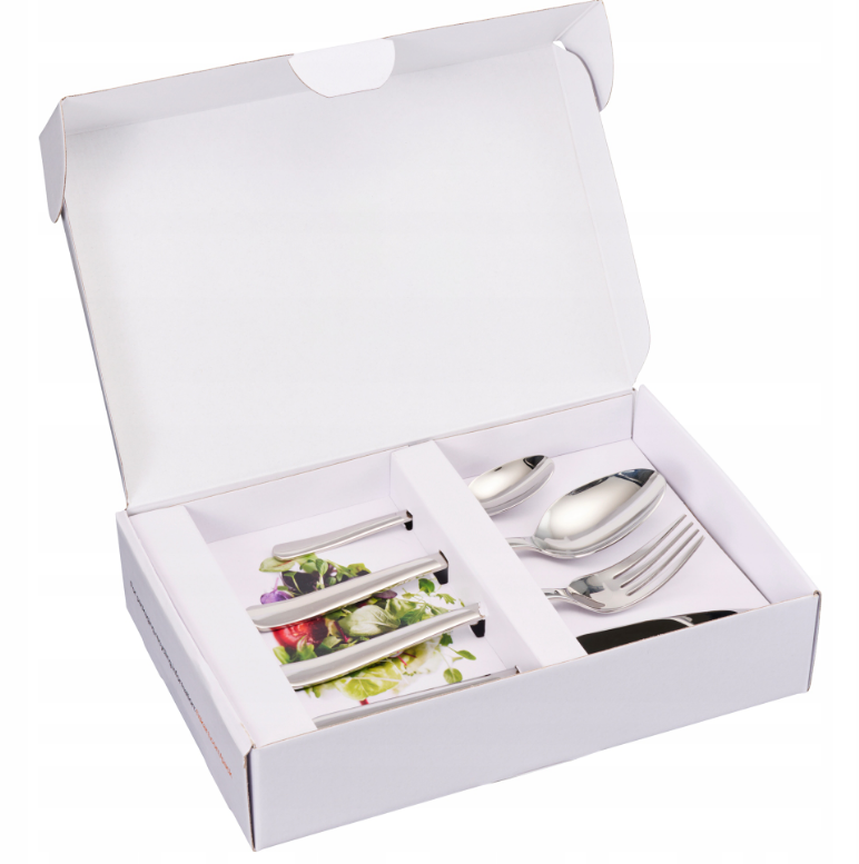 Fiskars Set de Cubiertos, 16 Piezas, Functional Form, 4 Cuchillos, 4 Tenedores, 4 Cucharas y 4 Cucharillas, Acero Inoxidable 18/10, Plata/Brillante, Caja de Regalo, 1002946