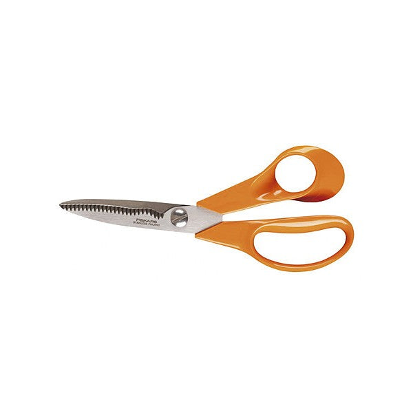 Fiskars Tijeras Universales S92, Longitud: 18 cm, Hojas de acero inoxidable/Mango de Plástico, Clásicas, Naranja, 1000555