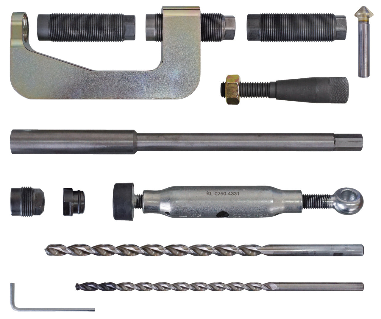 GEDORE Automotive KL-0250-43 KB - Kit d'outils de perçage pour boulons d'amortisseur, Groupe VAG