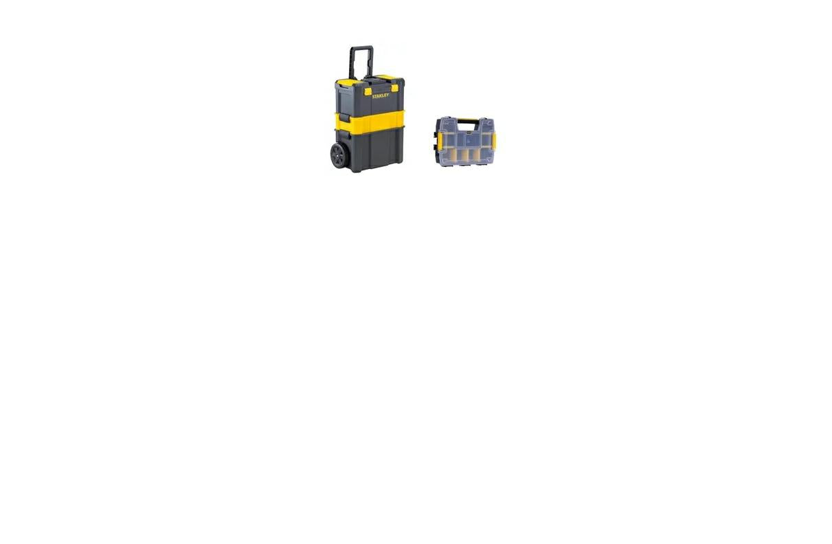 Stanley Essential - Taller movil con ruedas + organizador Sortmaster Light