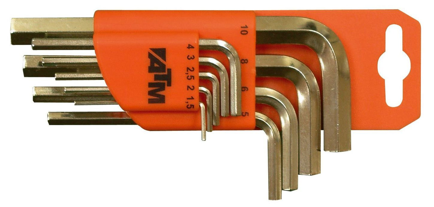 ATM Llaves & Vasos A1002 - Juego de 9 llaves Allen (SW 1,5 - 10) - Ferrotecnia