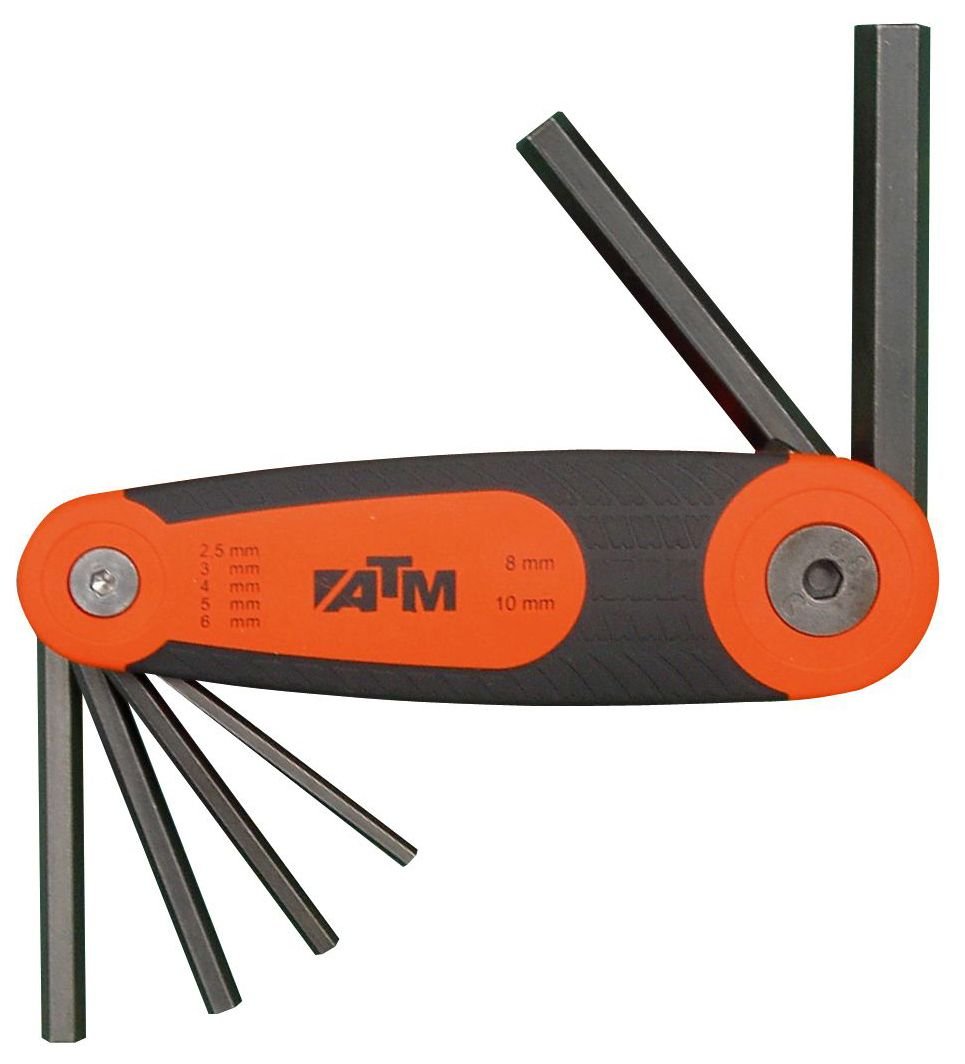 ATM Llaves & Vasos A1101 - Juego de 6 llaves Allen en soporte tipo navaja (SW 2,5 - 8) - Ferrotecnia