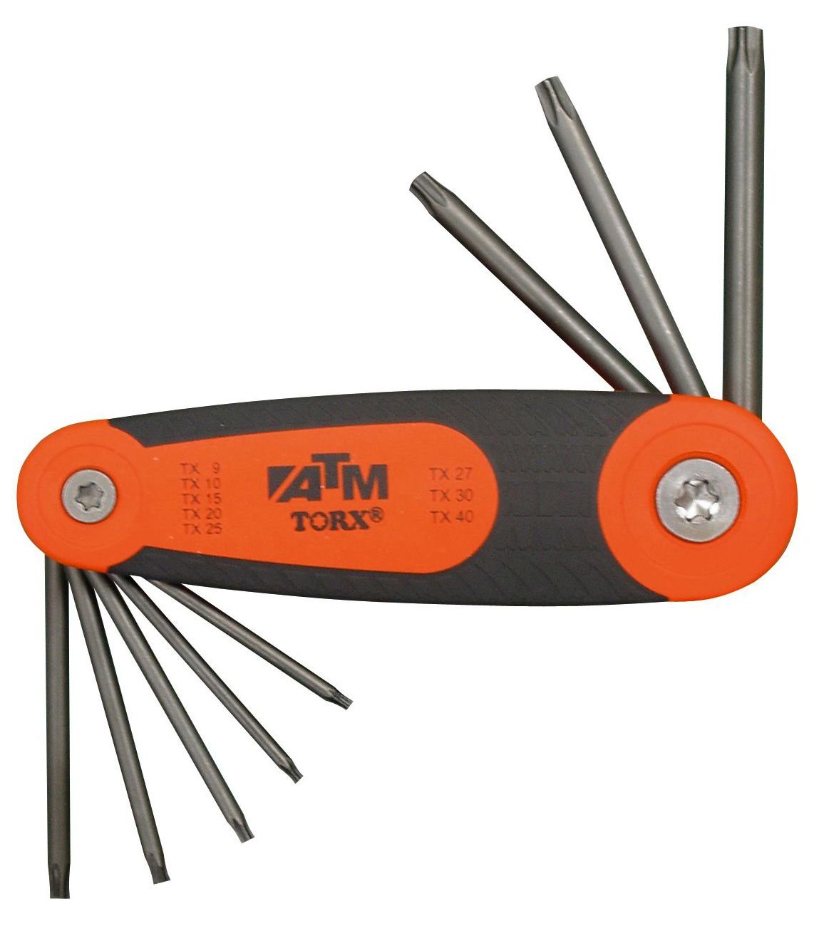 ATM Llaves & Vasos A1501 - Juego de 8 llaves Torx en soporte tipo navaja (T9 - T40) - Ferrotecnia