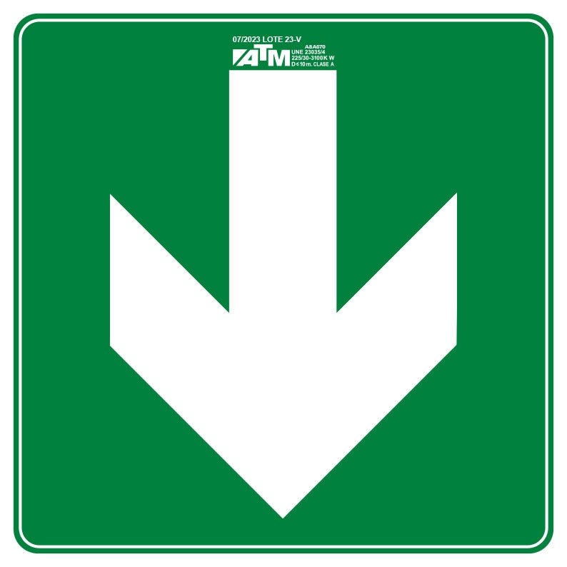 ATM Señalización Señal flecha bidirección derecha e izquierda PVC - Ferrotecnia