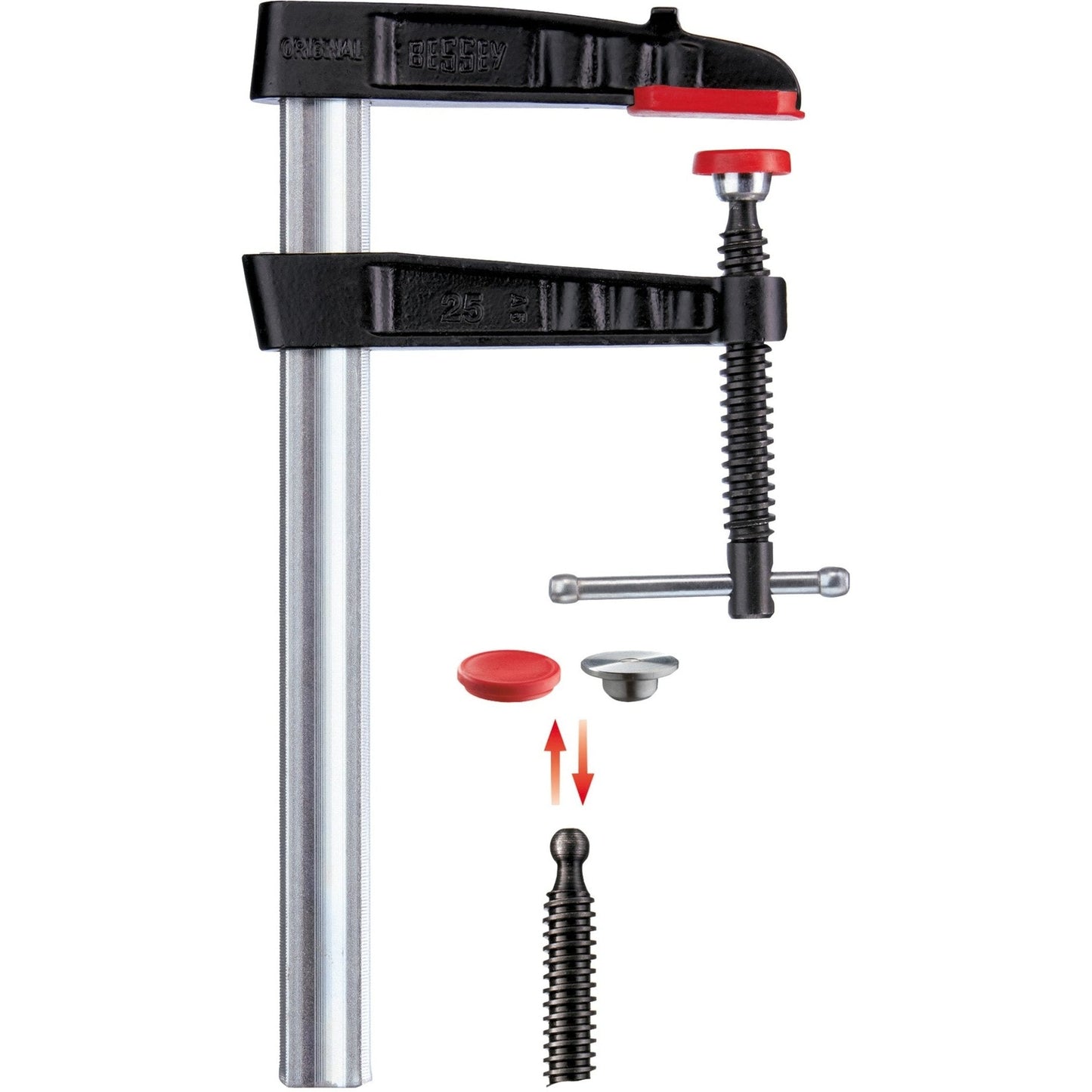 Bessey TG25K - Tightening screw with metal cross pin Bessey TG-K 250/120