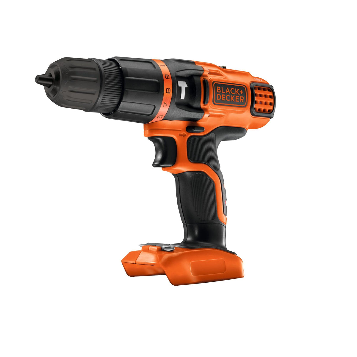 BLACK+DECKER BDCH188N-XJ - Taladro percutor sin cable, 0-650 rpm, 2 velocidades, Profundidad de corte: 25 mm madera / 13 mm metal, 18V, Naranja, No incluye cargador ni batería