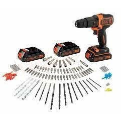 BLACK+DECKER BDCHD181B3A, Taladro de Pistola Perforacion, Taladro a Percusión, Desatornillar 2.5 cm, 1 cm, 40 Nm - Ferrotecnia