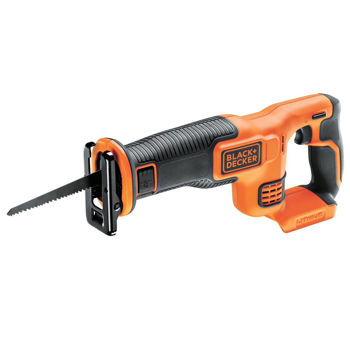 BLACK+DECKER BDCR18N-XJ - Sierra de sable a batería 18V, Recorrido 22mm, Sistema de muelle deslizante, 0 - 3.000 cpm, No incluye cargador ni batería