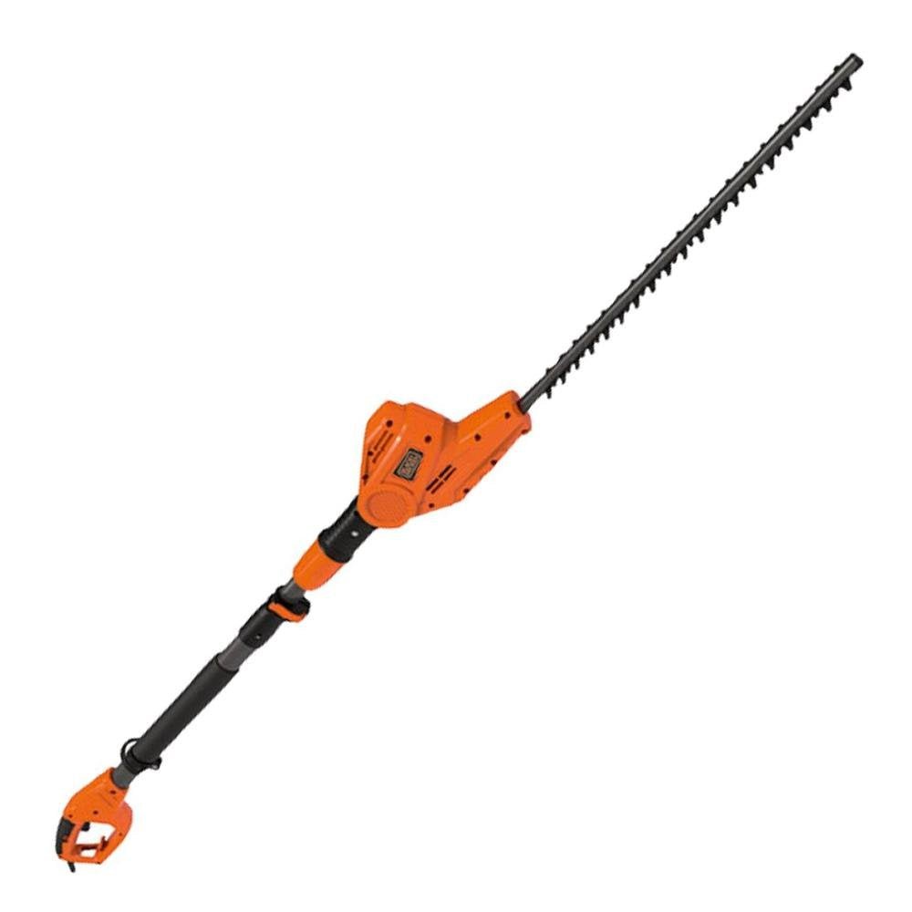 BLACK+DECKER PH5551 Cortasetos de Pértiga de 550W 51cm de Longitud de Espada con Mango Telescópico y Cabezal Pivotante de 5 Posiciones