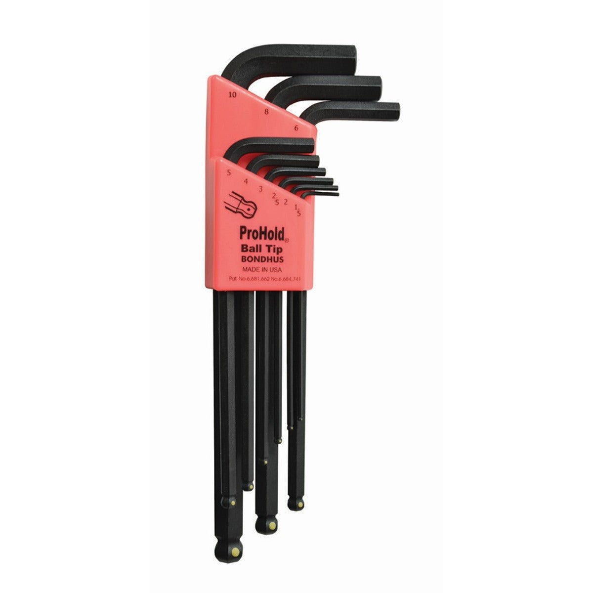 Bondhus 74999 - Juego de 9 llaves en L punta ProHold Bondhus ProGuard (1.5-10 mm.)