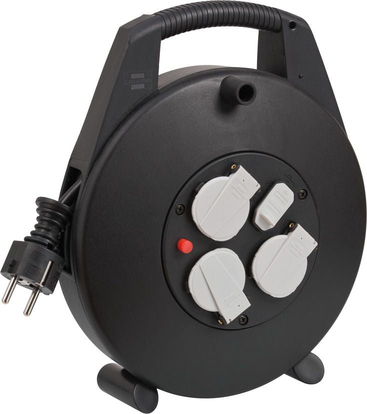 Brennenstuhl 1093200600 - Enrollacables Vario - Line con función de carga USB negro IP20 H05VV - F3G1,5 con cable de 10 m - Ferrotecnia