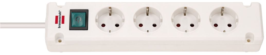 Brennenstuhl 1150650124 - Base múltiple Bremounta blanca apta para montaje fijo (4 tomas) - Ferrotecnia