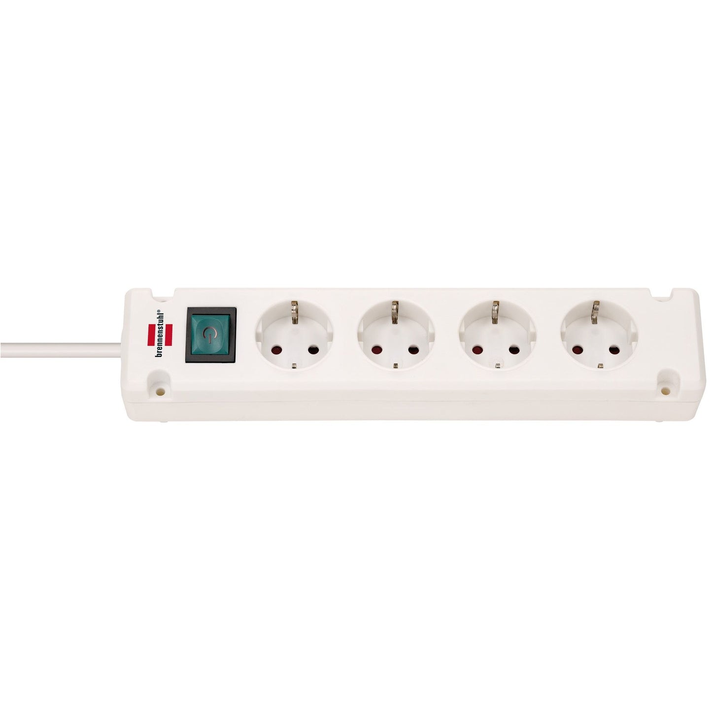 Brennenstuhl - Bremounta multi-socket base, white, suitable for fixed mounting