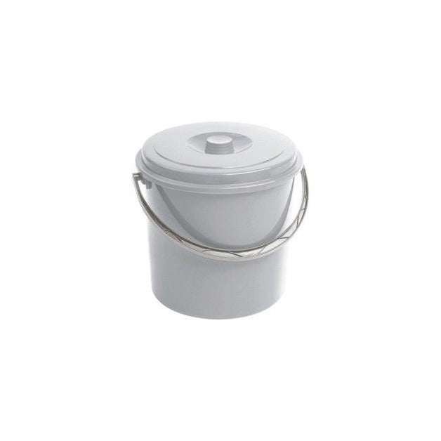 Curver - Cubo con tapa 12 L, gris