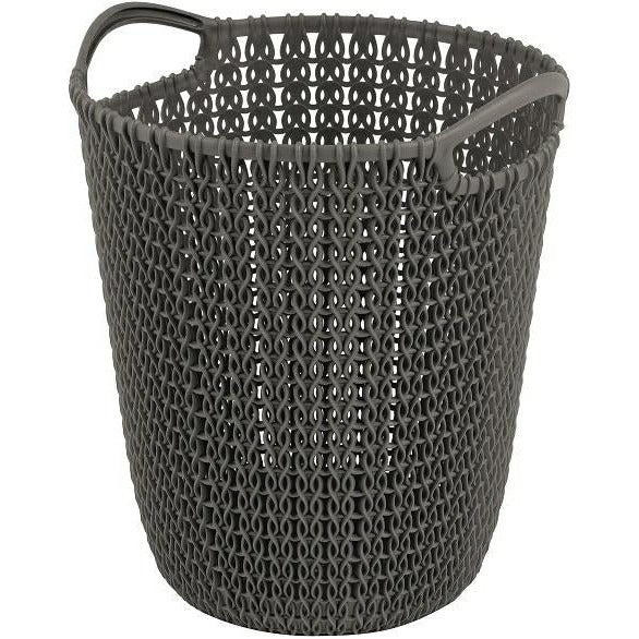 Curver - Papelera Knit 7L. Redonda - con Asas - Color Azul Bruma