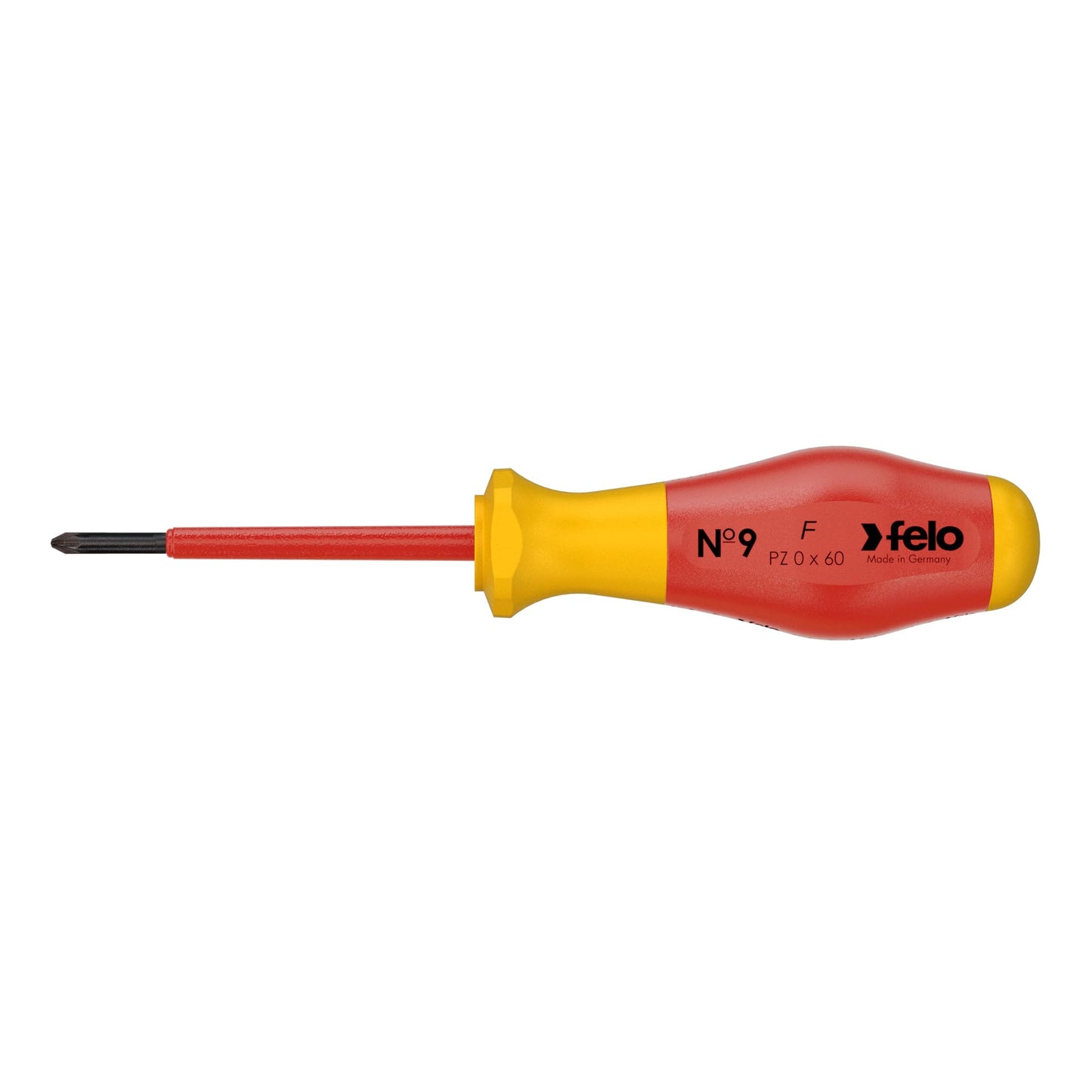 Felo 91500190 - Felo VDE insulated screwdriver Series No. 9 PZ0x60 mm.