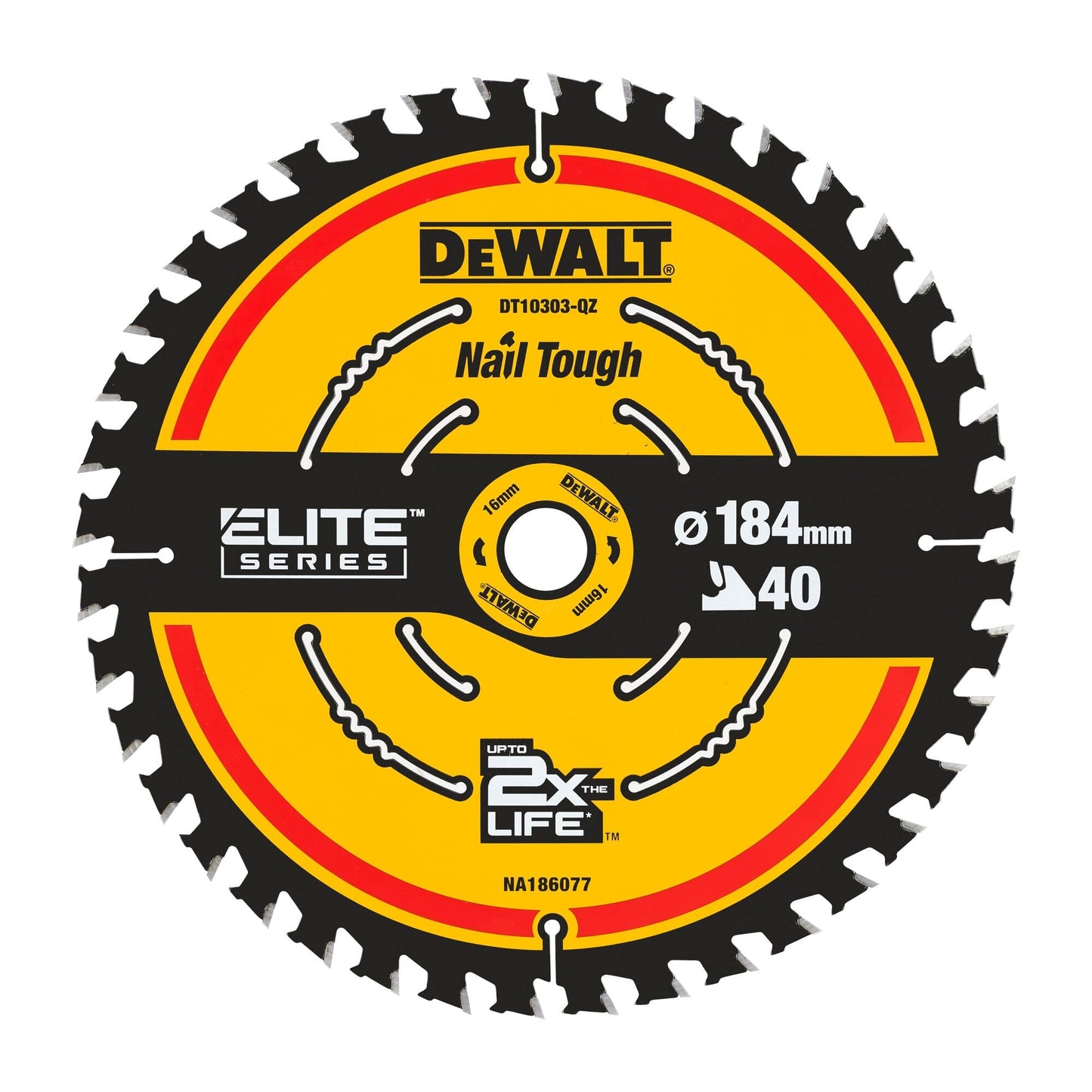DeWalt DT10303-QZ - Hoja de sierra circular Extreme 184 x 16 mm 40 dientes