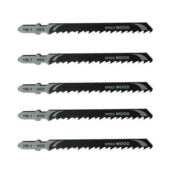 DeWalt DT2166-QZ - Hoja de sierra de calar HCS, longitud: 100 mm, paso de diente: 4 mm, para cortes rectos rápidos en madera y aglomerado de hasta 60 mm de espesor - Ferrotecnia