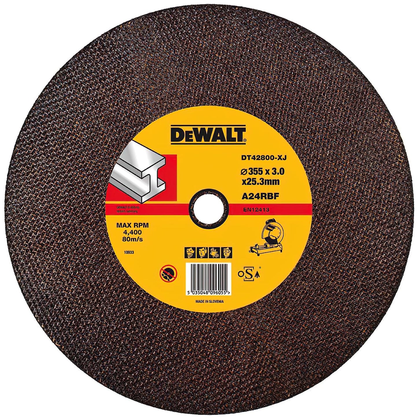 DeWalt DT3450-QZ - Disco de corte abrasivo para metal 355 x 25,4 x 3 mm