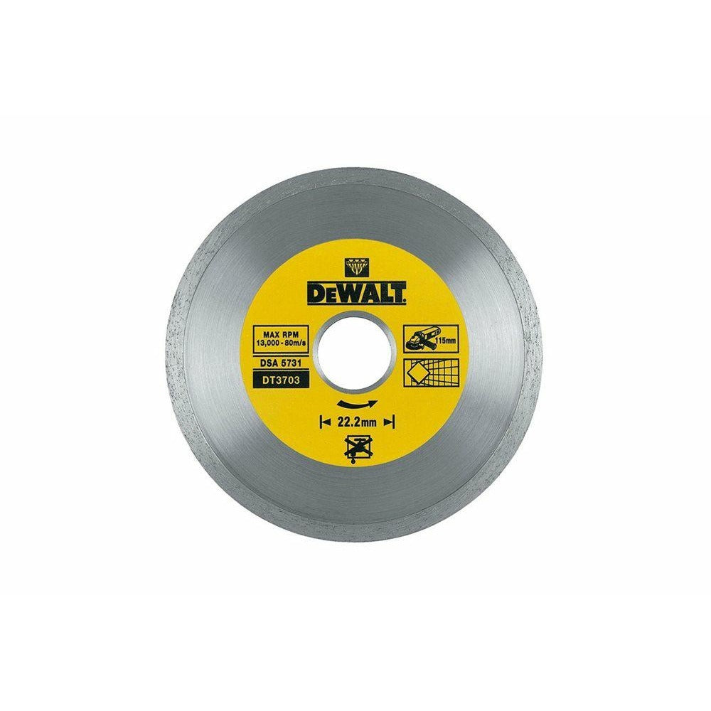 Dewalt DT3703-QZ - Disco de diamante de 115 mm para corte de ceramicas
