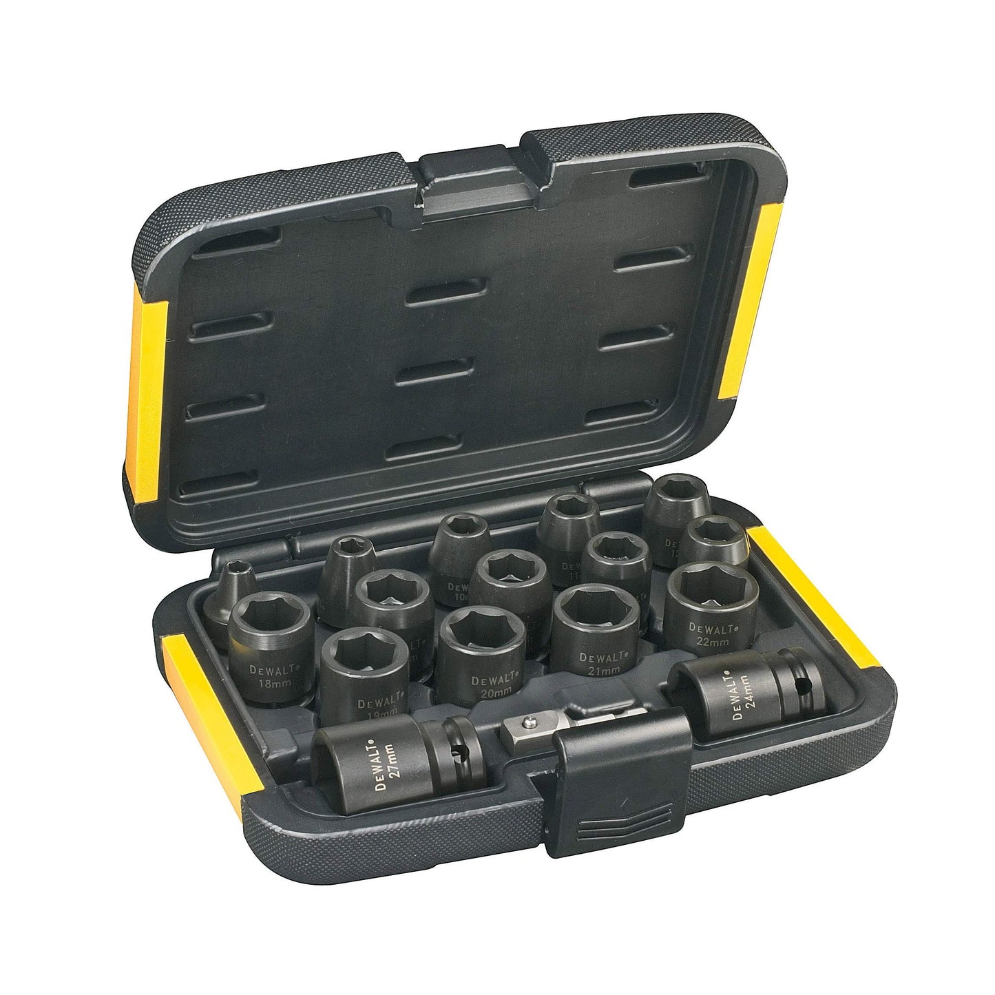 DeWalt DT7506-QZ - Juego de 17 vasos de impacto de 1/2" de 6 a 27 mm