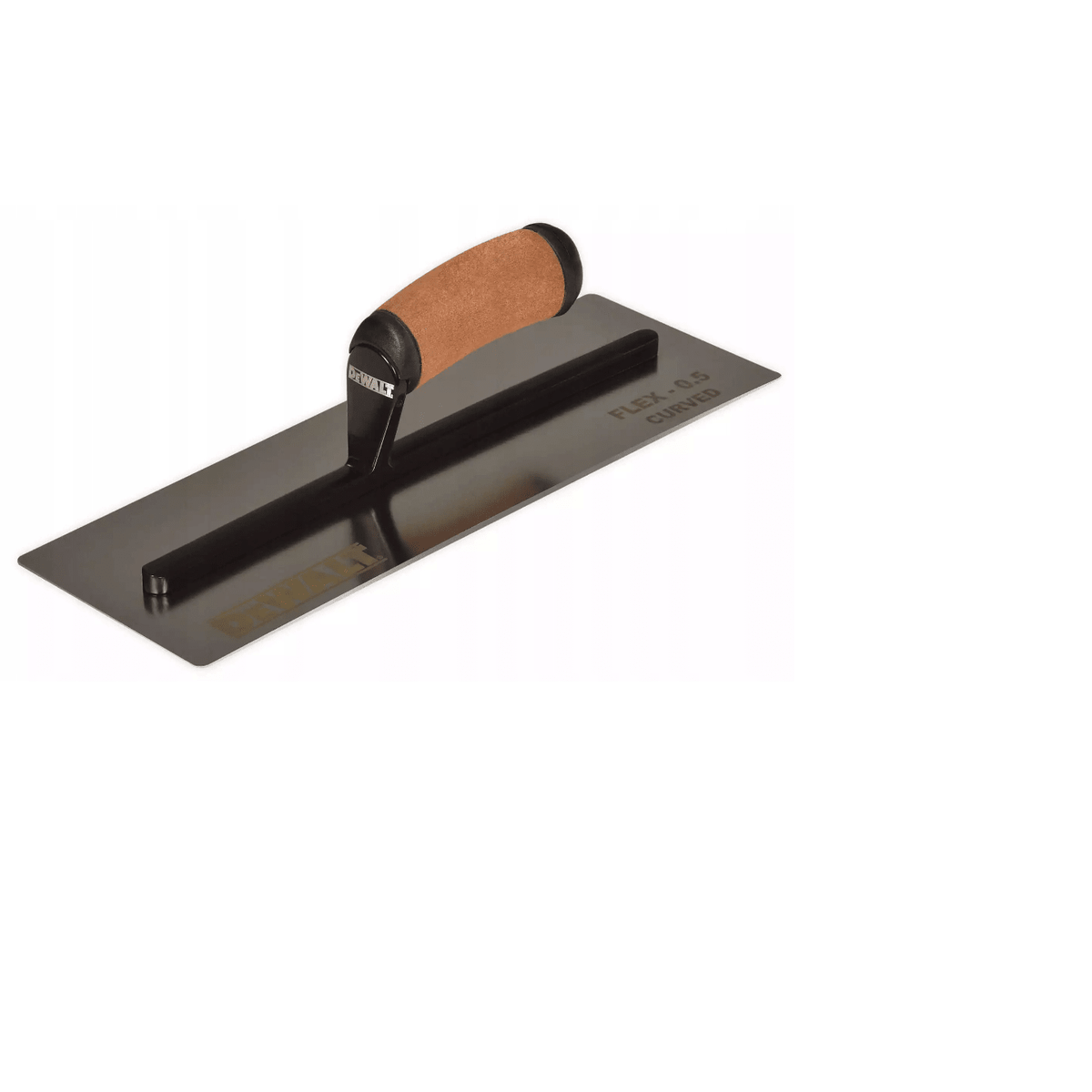 DeWALT Paleta Curvada Flexible de Acero Inoxidable para Paneles de Yeso de 0,5 mm, Mango de Cuero, 30,5 cm - Ferrotecnia