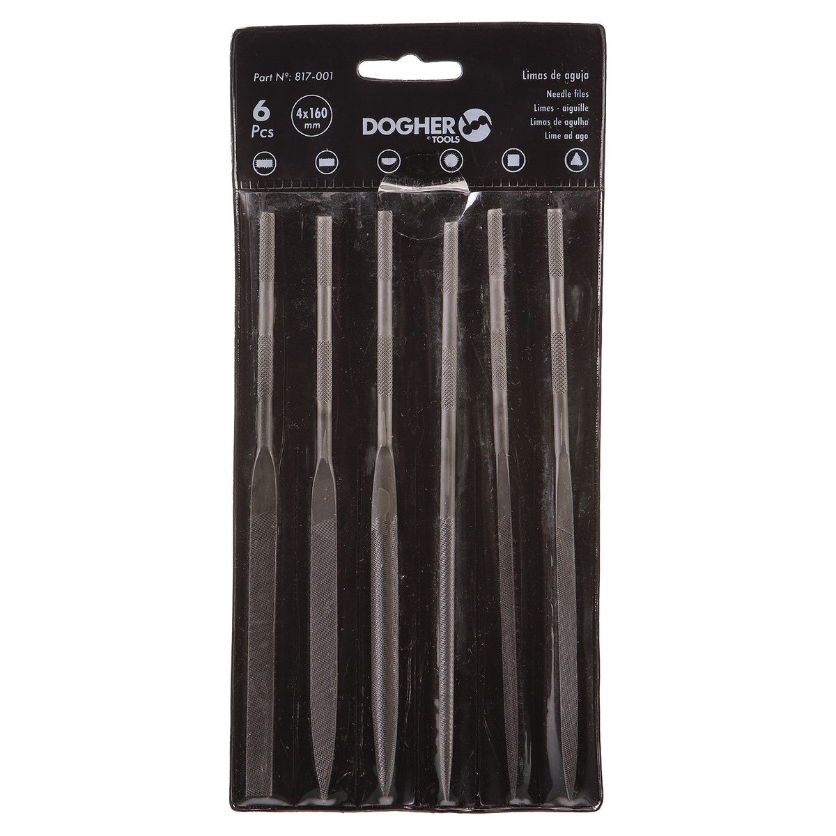 Dogher 817-001 - Juego De 6 Limas De Aguja 160Mm