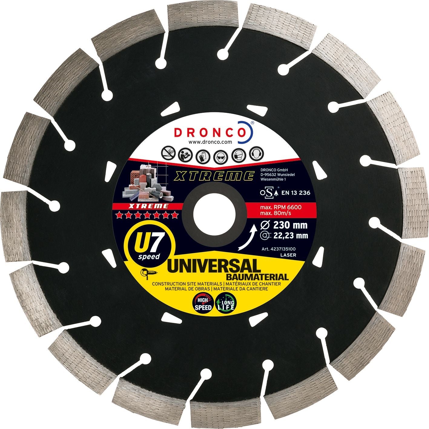 Dronco Disco de diamante Evolution U7 Speed - Universal obra (Antes ERM) - Ferrotecnia