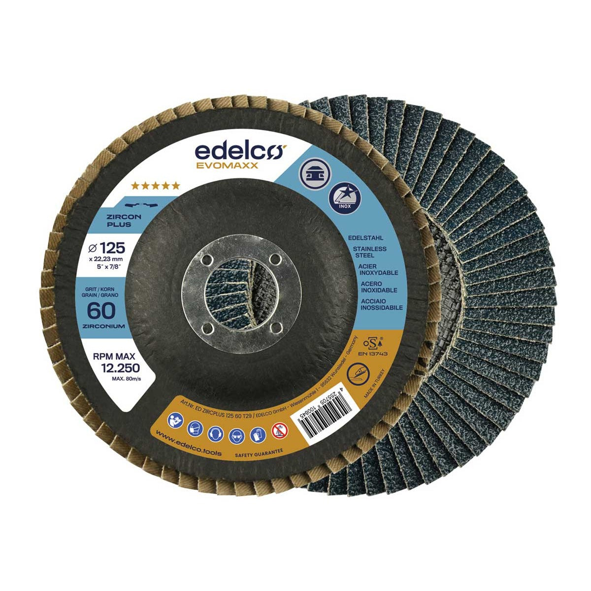 Edelco Zirconium Millefeuille Abrasive Disc Zircon Plus EvoMaxx