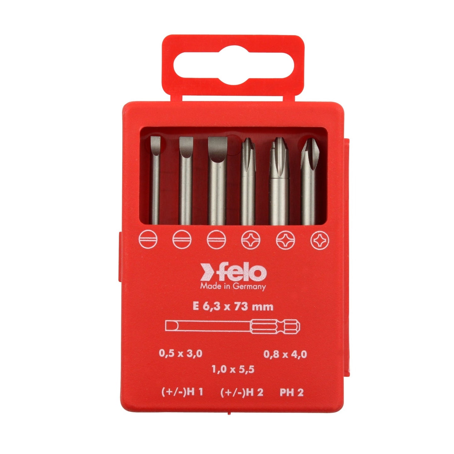 Felo 03292716 - Juego de puntas PROFI E6,3X73mm. 6-pcs. SL/H/PH