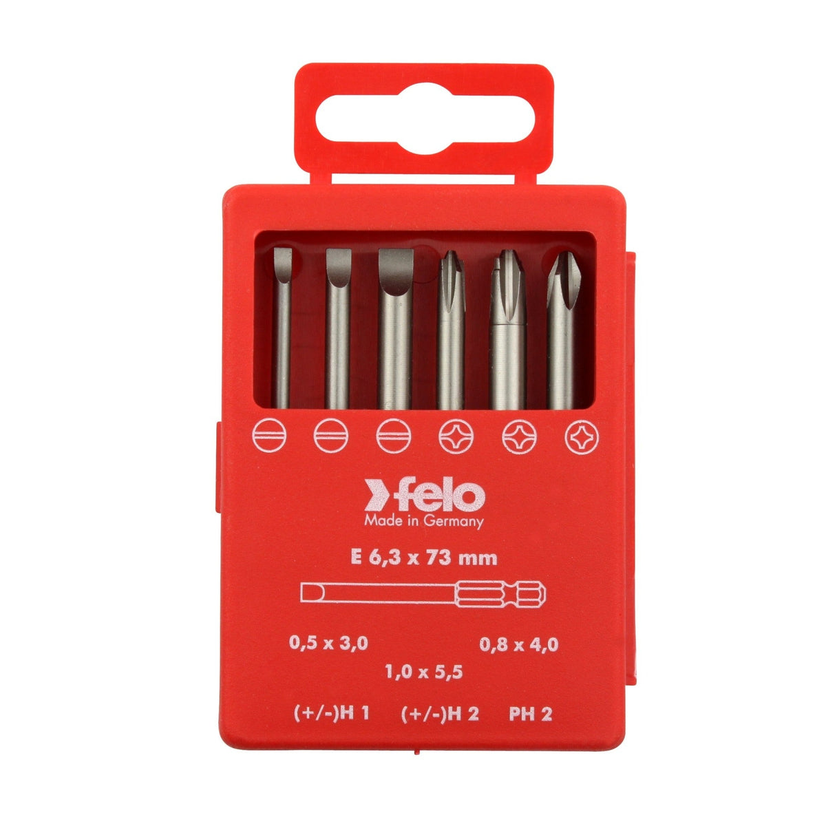 Felo 03292716 - Juego de puntas PROFI E6,3X73mm. 6-pcs. SL/H/PH - Ferrotecnia