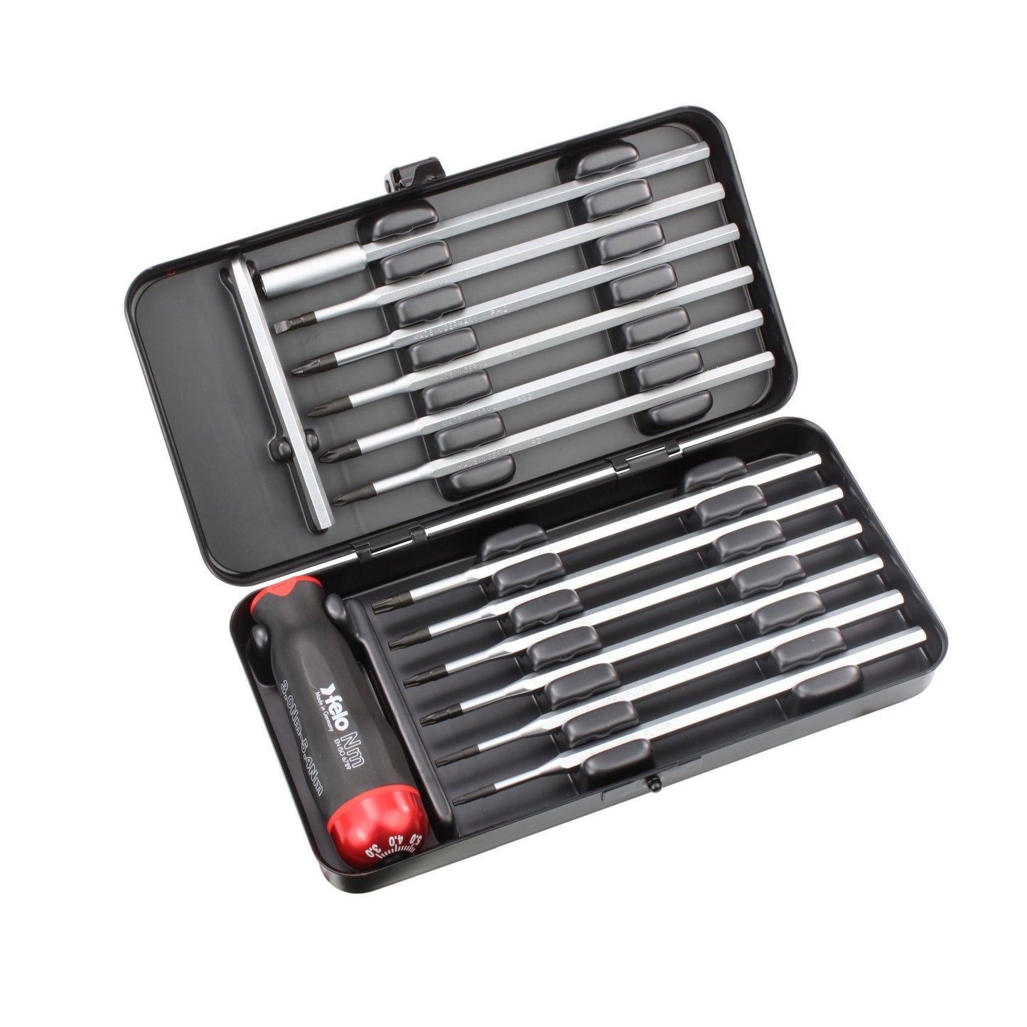 Felo 10099316 - 14-piece Torque Screwdriver Set with Interchangeable Bits (Nm). TORX®/TORX PLUS®/SL/PH/PZ/B