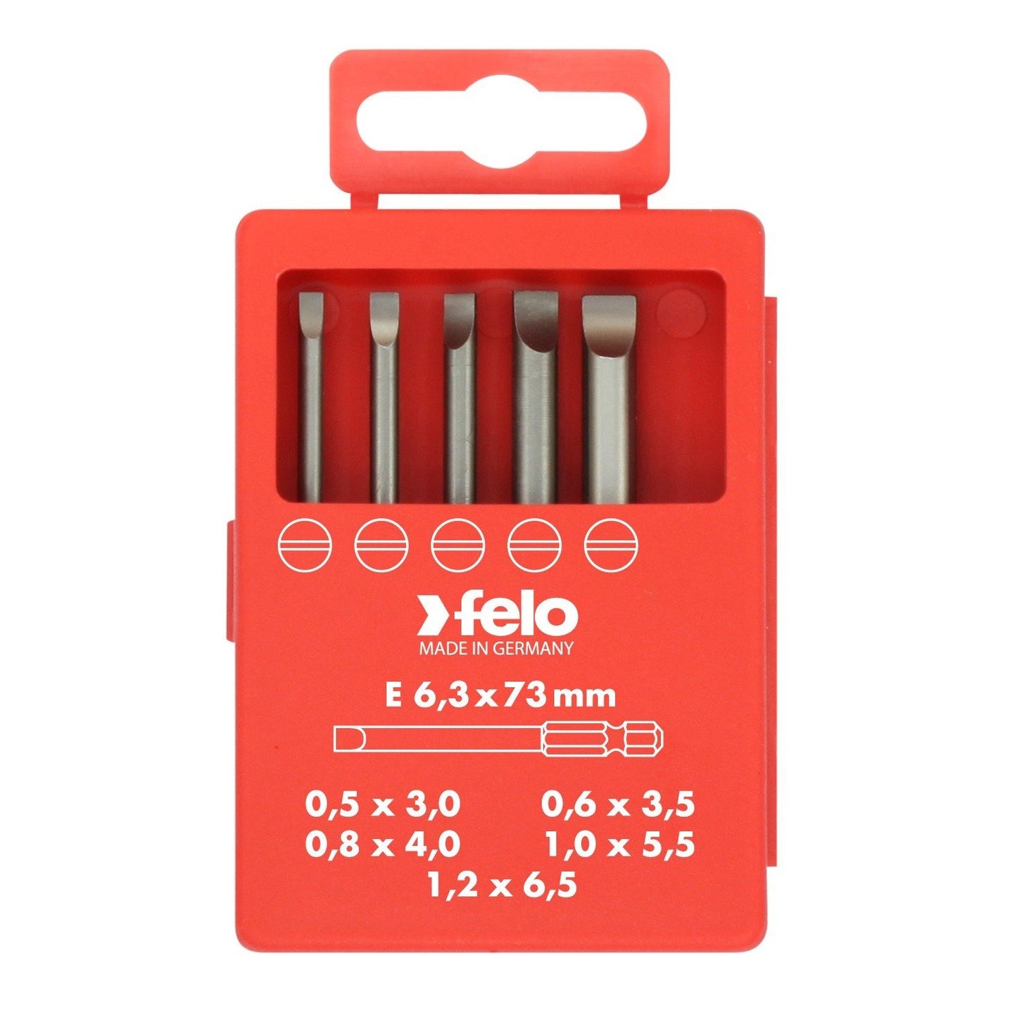 Felo 3091716 - Jeu de forets plats Felo PROFI 73 mm.