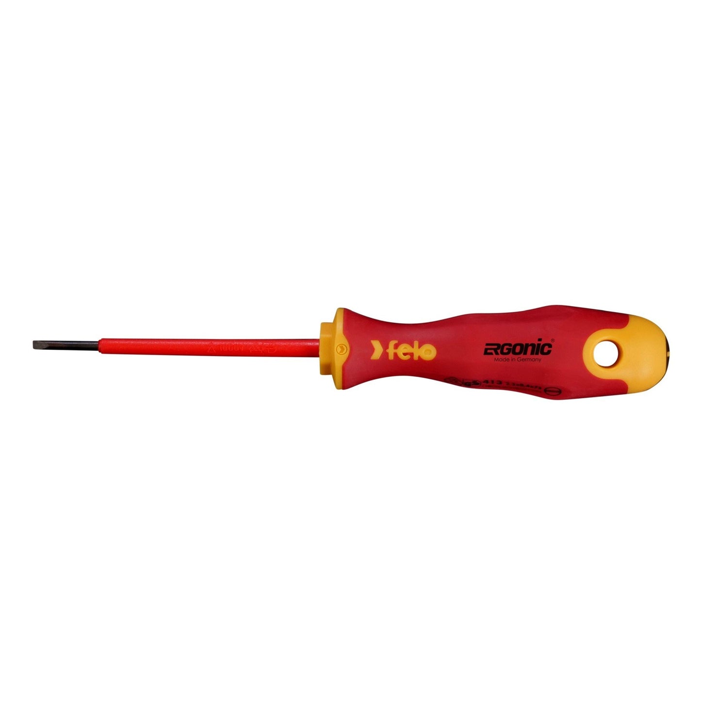 Felo 41304090 - Felo Ergonic VDE insulated screwdriver 4.0x0.8x100 mm.
