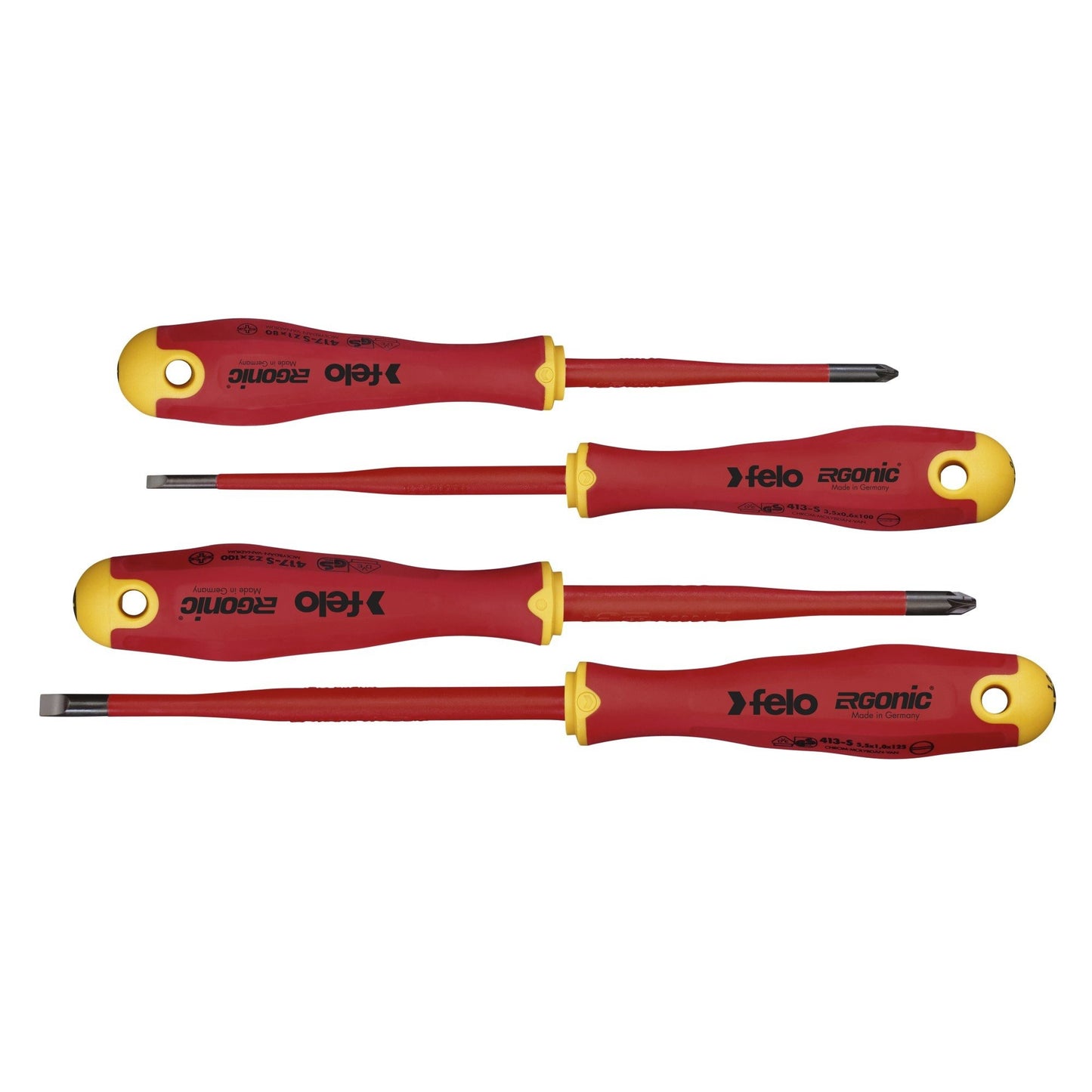Felo 41784198 - ERGONIC E-Slim 4-piece Insulated Screwdriver Set. SL/Z