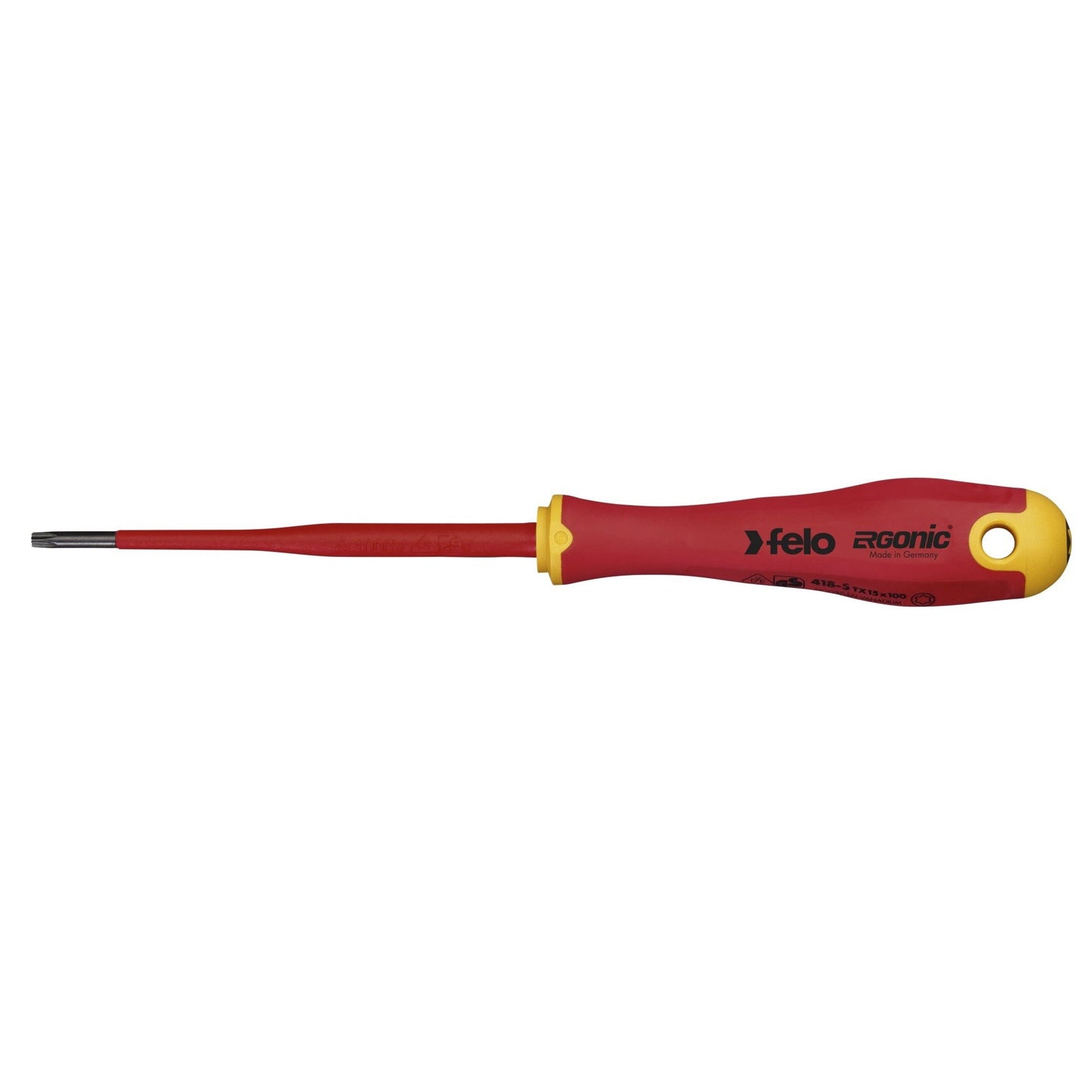 Felo 41815990 - ERGONIC E-Slim Insulated Screwdriver with Torx T 15 Tip