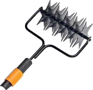 Fiskars Aireador, Cabezal de herramienta QuikFit, Largo: 20,5 cm, Acero, Negro/Naranja, QuikFit, 1000689