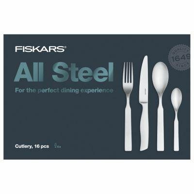 Fiskars All Steel - Cubertería 16 piezas
