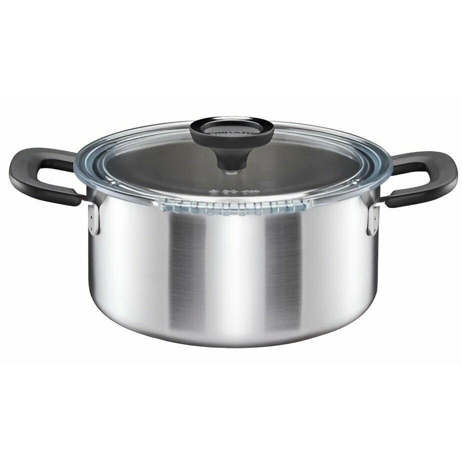 Fiskars Cacerola con Tapa, 3 litros, Ø 22,5 cm, Apta para Todas las Placas de Cocina, Acero Inoxidable Reciclado, Functional Form, 1072316 - Ferrotecnia